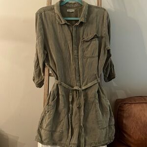 Dear John/Anthropologie 3/4 sleeve romper size L (fit M)